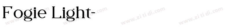 Fogie Light字体转换